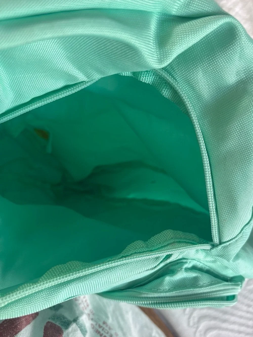 One shoulder blue beach bag